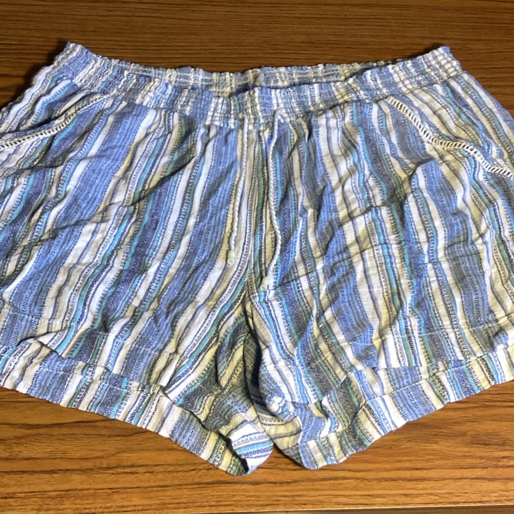 Briggs New York Blue and White Striped Shorts